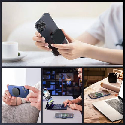 25W Magnetic Wireless Charger for Car, POLMXS Fast Charging pad Ultra-Thin Wireless Phone Charger Mat for Desk & Bedside, Compatible with iPhone 17/16(25W)/15/14/13/12(7.5W) Magsafe(C10)