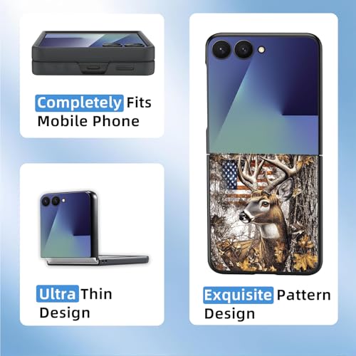 for Z Flip 7 Case Ultra Thin 1.2mm Matte Hard PC Phone Cover- Anti-Scratch Anti-Fingerprint Slim Fit Shockproof Protection Cover for Samsung Galaxy Z Flip 7 Case,Tree Deer - color: Tree Deer