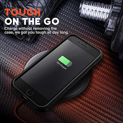 NTG Shockproof Designed for iPhone SE 2022 Case/iPhone SE 2020 Case, Heavy-Duty Tough Rugged Lightweight Slim Protective Case for iPhone SE/8/7-Black | Shockproof - color: Black
