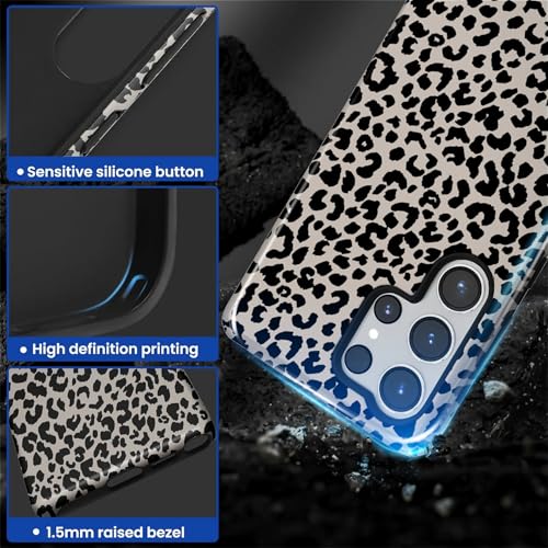 Case Compatible with Samsung Galaxy S25 Ultra, Hybrid 2-Layer Hard Shell Protection Case, Shockproof Protective Tough Phone Cover, Animal Leopard Print - color: Animal Leopard Print, size: Samsung Galaxy S25 Ultra