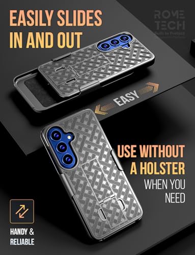 Designed for Samsung Galaxy S26 Case with Belt Clip Holster | Rugged Holster & Protective Phone Case Combo with Anti-Slip Texture - Black - style: Samsung Galaxy S26