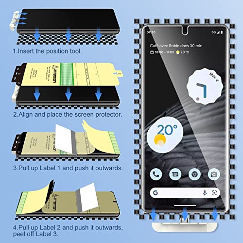 LK 2 Pack for Google Pixel 7 Pro Screen Protector + 2 Pack Lens Protector - size: Pixel 7 Pro