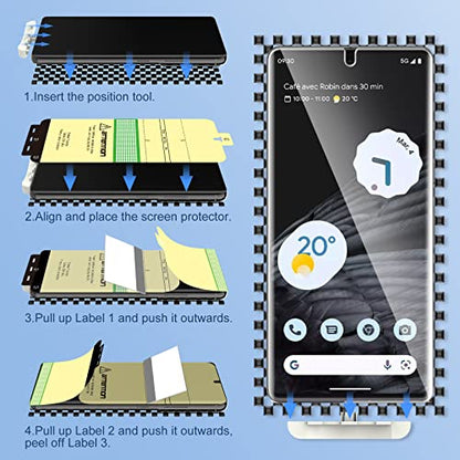LK 2 Pack for Google Pixel 7 Pro Screen Protector + 2 Pack Lens Protector - size: Pixel 7 Pro