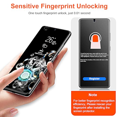 2 Pack 4 Way 360 ° Matte Privacy Screen Protector for Samsung Galaxy S20 Ultra 6.8 Inch [Not Glass], Anti-Scratch, Anti-Glare, Support Fingerprint Unlock - size: Samsung Galaxy S20 Ultra