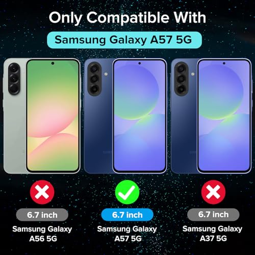 ivoler Screen Protector for Samsung Galaxy A57 5G Tempered Glass 3-Pack - size: Samsung Galaxy A57 6.7"