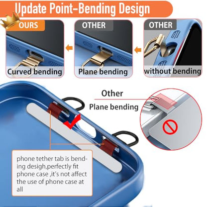Phone Tether Tab 2pcs,0.2mm Ultra-thin Phone Metal Patch,Universal Phone Lanyard Patch for most phone (I) - color: I
