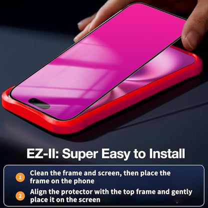 Privacy Screen Protector for iPhone 16 2 Pack (Pink) - color: for iPhone 16 (Pink)
