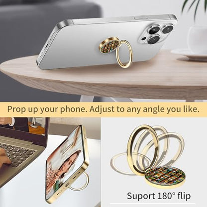 Cell Phone Ring Holder, Cute Phone Ring Grip Stand, 360°Rotation Funny Metal Kickstand Finger Grip Cute Book Shelf - color: Cute Book Shelf