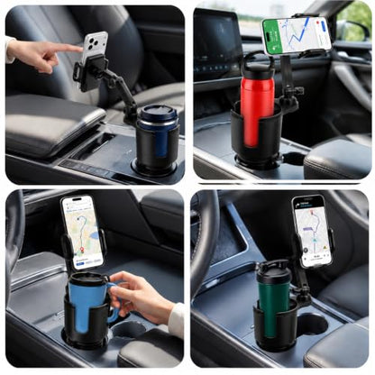 Cup Holder Phone Mount for Car, 2-in-1 Cup Holder Expander with Phone Mount - color: Standard Holder