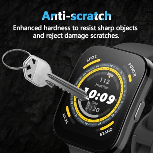 3 Pack for Amazfit Bip 5 Screen Protector (no glass), Self-Healing, 3D Full Screen Coverage Soft Film, Anti Scratch HD Clear Screen Protector for Amazfit Bip 5, Black - size: for Amazfit Bip 5