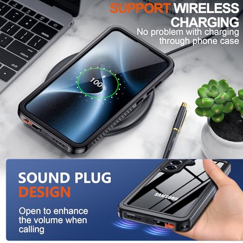 xiwxi for Samsung Galaxy S26 Case Waterproof,[IPX8 Underwater Case][Full Body Shockproof & Military Dropproof] Built-in Screen & Camera Lens Protector for Galaxy S26 6.3"-Black - size: For Samsung S26-6.3"