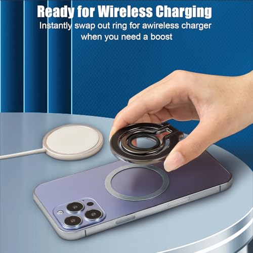 2PCS Magnetic Phone Ring Grip for MagSafe,360° Rotation Adjustable Phone Grip Ring Holder,Finger Holder Stand Accessory for iPhone 16/15/14/13/12/11Series Smartphone Accessories 1
