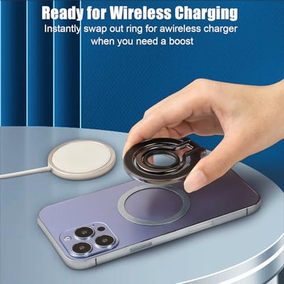 2PCS Magnetic Phone Ring Grip for MagSafe,360° Rotation Adjustable Phone Grip Ring Holder,Finger Holder Stand Accessory for iPhone 16/15/14/13/12/11Series Smartphone Accessories 1