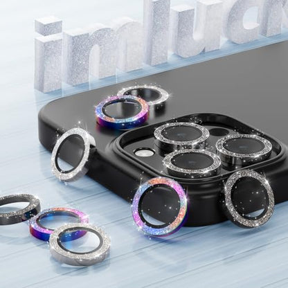 imluckies for iPhone 16 Pro - iPhone 16 Pro Max Camera Lens Protector, AR+AF Tempered Glass, 9H Ultra-Tough Metal Individual Lens Cover, HD Clear Camera Accessories - Glitter Black Titanium - color: Glitter Black Titanium