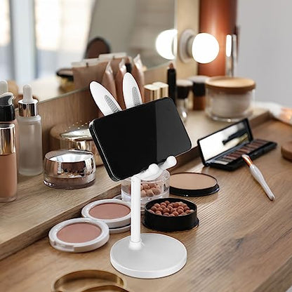 Kathfly 2 Pack Cute Phone Stand for Desk, Black and Milky White, Rabbit - color: Black and White, style: Rabbit