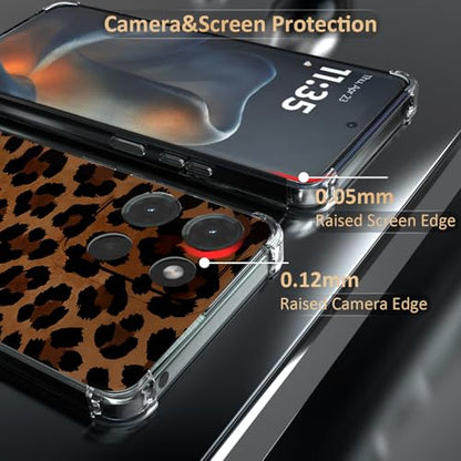 Leopard Print Pattern Clear TPU Case for Moto G 5G 2025 6.6 Inch - Flexible Transparent TPU Shockproof Anti-Fingerprint Soft Bumper Painted Phone Cover - color: Leopard Print