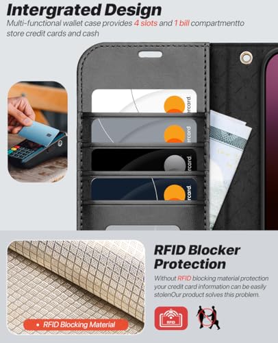 OCASE for iPhone 16 Plus Case Detachable Wallet Case with Card Holder, 2 in 1 Pu Leather Flip Folio with RFID Blocking Stand Wrist Strap Shockproof Phone Cover 6.7 Inch 2024, Graphite - color: Graphite, size: iPhone 16 Plus