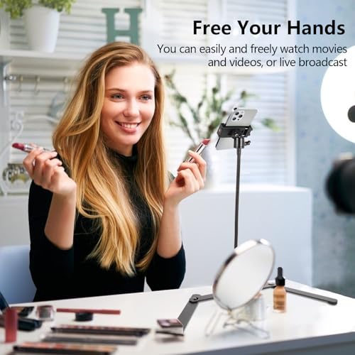 Overhead Phone Mount,Foldable Gooseneck Phone Holder