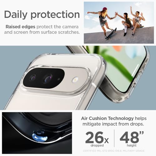 Spigen Ultra Hybrid for Pixel 9 / Pro Case, Crystal Clear - color: Clear, size: Pixel 9 / Pixel 9 Pro