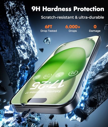 UNBREAKcable iPhone 15 Plus Screen Protector & Camera Lens Protector - size: iPhone 15 Plus