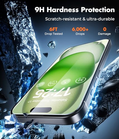 UNBREAKcable iPhone 15 Plus Screen Protector & Camera Lens Protector - size: iPhone 15 Plus
