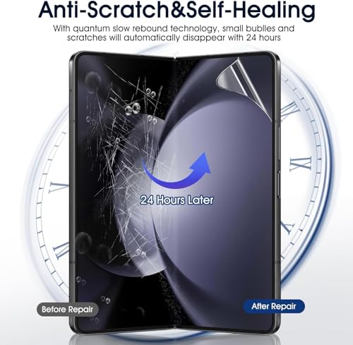 2 Sets HD Clear TPU Screen Protector for Samsung Galaxy Z Fold 6 7.6" - size: Samsung Galaxy Z Fold 6