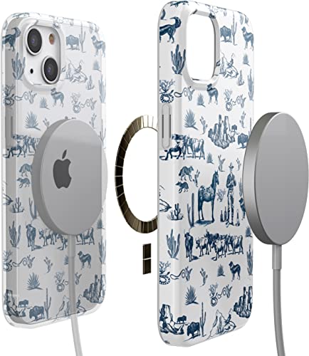 Casely iPhone 14 Plus Case | Wild West Adventure | Desert | Compatible with MagSafe | Classic Ultra Slim Design - color: Wild West Adventure | Desert