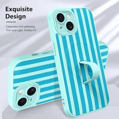 KANGHAR Compatible with iPhone 15 Case Stripes -Blue - color: Blue-Stripes, size: iPhone 15