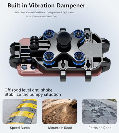 Kewig Motorcycle Phone Mount with Vibration Dampener