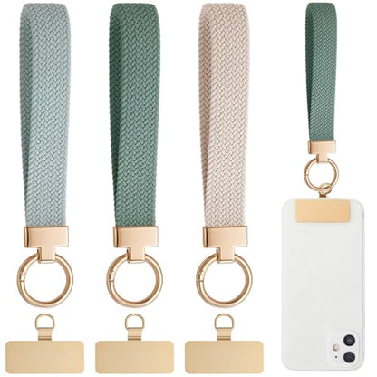 Bememo 3 Pcs Phone Wrist Strap - color: White, Light Green, Sage Green