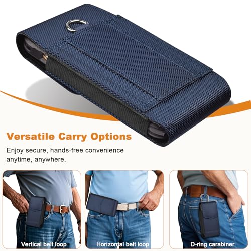 ykooe Phone Holster for iPhone 12-16 Pro Max Galaxy S20-S26 Plus/FE - color: Blue, size: Large