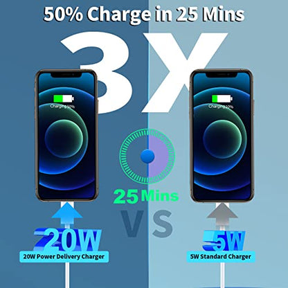 Apple MFi Certified iPhone 18 Pro Duo Charger Fast Charging, USB C Charger - color: Snow White