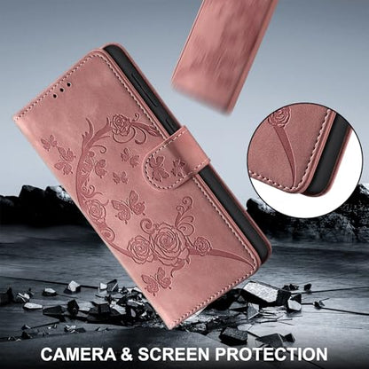 Wallet Case for Motorola Moto G Power (2025), Pink | RFID Blocking, Magnetic Closure, Card Holder, Kickstand, Shockproof Flip Cover - color: Pink