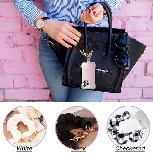 Phone Wrist Strap, Scrunchie Phone Lanyard with Tether Tab,Anti-Drop Hands-Free Wrist Strap (G) - color: G