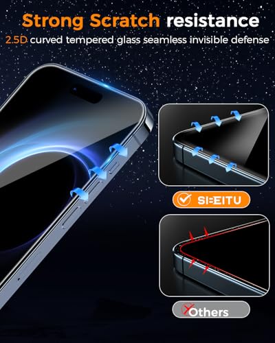 SIBEITU 3+3 Pack Screen Protector for iPhone 13 6.1 Inch Tempered Glass - size: iPhone 13 6.1"