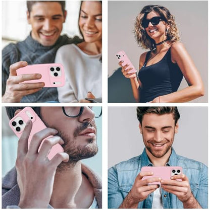 Compatible with iPhone 17 Pro Case, Shockproof Liquid Silicone Protective Phone Case with Soft Anti-Scratch Microfiber Lining Ultra Slim Drop Protection Phone Cover(Pink) - color: Pink, size: for iPhone 17 Pro