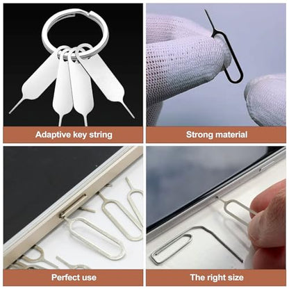 16 Pack SIM Card Eject Tool Kit Phone Tray Opener Pin Needle for Mobile Device Universal Removal Key for Cell Phones Tablets and Smart Device Storage Accessories
