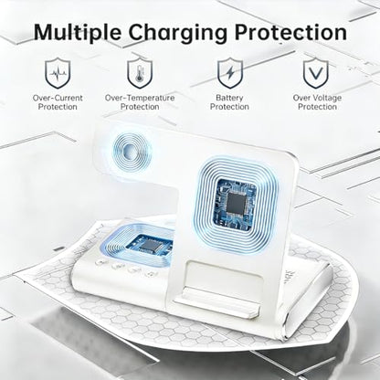 BLKE Bedside Charging Hub with Speaker Light: Foldable Wireless Station
