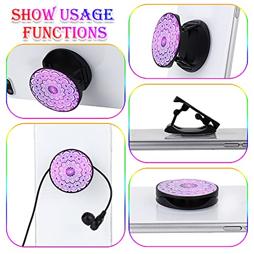 Honoson 9 Pcs Cell Phone Grip Holder Collapsible Holder, Mandala 1 - color: Mandala Flower