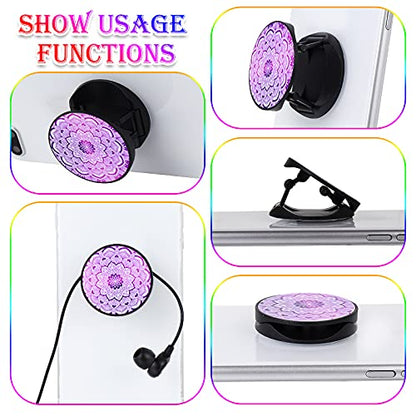 Honoson 9 Pcs Cell Phone Grip Holder Collapsible Holder, Mandala 1 - color: Mandala Flower