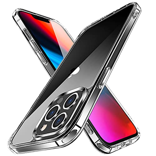 navor Transparent Phone Case Compatible with iPhone 13 Pro 6.1-inch Lightweight Anti-Yellowing Scratch-Resistant Slim Fit [Clear]