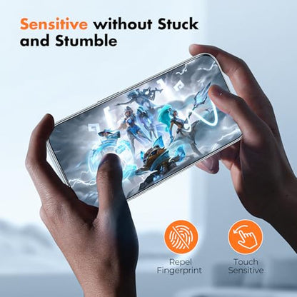 UNBREAKcable for iPhone 16 Plus Screen Protector, 3-Pack Full Coverage Tempered Glass [Military Grade Shatterproof] [9H Hardness] [Easy Installation Frame] [Bubble Free] for iPhone 16 Plus 6.7" - size: iPhone 15 Plus/16 Plus