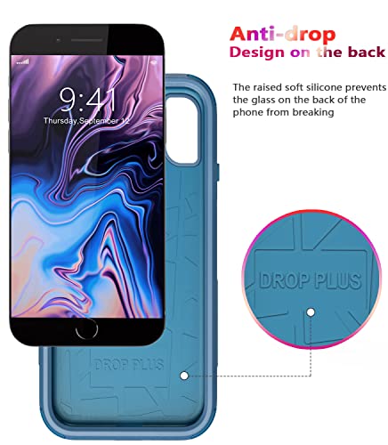 Diverbox for iPhone 8 Plus & 7 Plus Case - Shockproof, Dropproof, Dust-Proof Heavy Duty Protection - Blue - color: Blue
