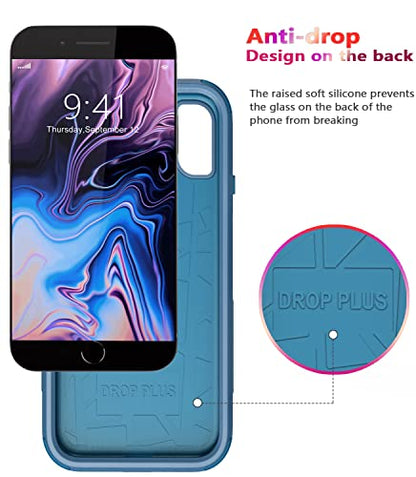 Diverbox for iPhone 8 Plus & 7 Plus Case - Shockproof, Dropproof, Dust-Proof Heavy Duty Protection - Blue - color: Blue