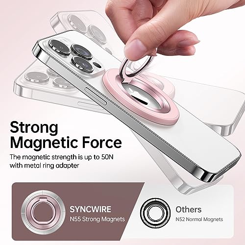 SYNCWIRE for MagSafe Phone Grip, Magnetic Phone Ring Holder - color: Light Pink