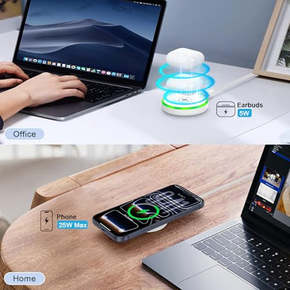 Super Fast Wireless Charger Pad Magnetic Charger for Samsung Galaxy S26 25W - color: White