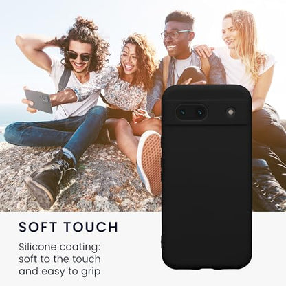 kwmobile Case Compatible with Google Pixel 8a Case - Protective Slim TPU Phone Cover - Soft Matte Finish - Black Matte - color: black matte