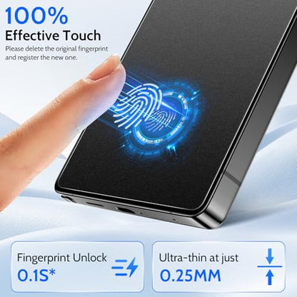 Fotbor [Ultra-Shield 26° True Privacy Screen Protector for Samsung Galaxy S25 Ultra (2-Pack), Ultrasonic Fingerprint Compatible, 9H+ Elite Matte AG Etched Glass, [Installation Master Kit] - size: Samsung Galaxy S25 Ultra-6.9 inch