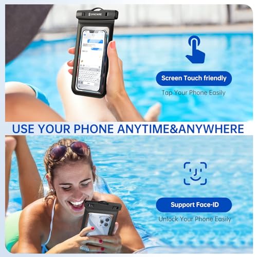 SYNCWIRE Waterproof Phone Pouch [2-Pack] - Universal IPX8 Waterproof Phone Case Dry Bag with Lanyard Compatible with iPhone 15 14 13 12 11 Pro XS MAX XR X Samsung S23 S22 S20 More Up to 7 Inches | Waterproof Phone Case, Cell Phone Dry Bag for iPhone Samsu