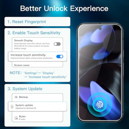 JETech Screen Protector for Google Pixel 9, 2+2 Pack - size: Pixel 9